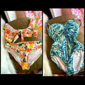2 swim suits 16/18 (1 NWT 1 worn once for pics)